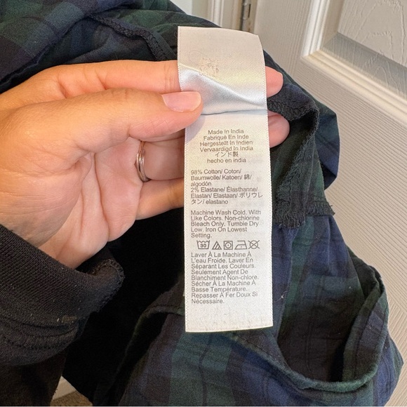 J Crew Smocked Tiered Midi Dress in Tartan Plaid Navy Green - Picture 6 of 8